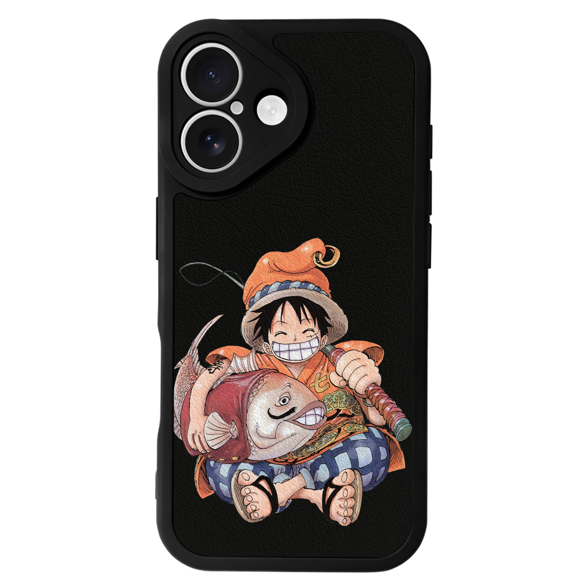 （画像用） ワンピース モンキー・D・ルフィ ONE PIECE Monkey D. Luffy 【iPhone 16シリーズ対応】シリコンスマホケース（レザー調） 材質：シリコン